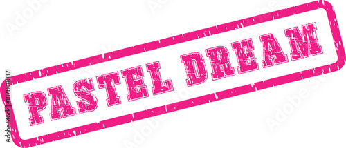 Pink pastel dream rubber stamp mark for imaginative visions and hopeful aspirations