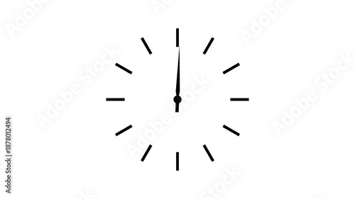 Clock spinning, watch animation on transparent background with alpha channel. Clock icon flat style 24 hours day and night fast speed with moving timer clock rotation 4k video