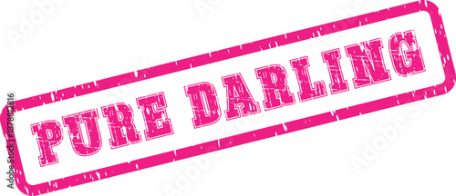 Vibrant pink Pure Darling stamp mark for heartfelt branding and affectionate commercial visuals