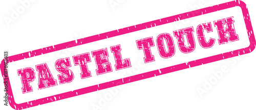 A delicate pink pastel touch rubber stamp with stylish grunge effect for creative design