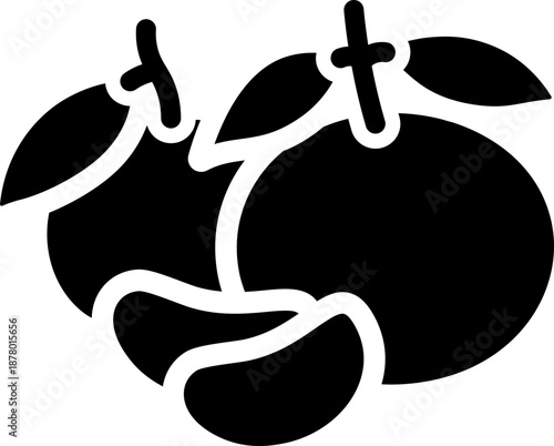Mandarin Oranges Glyph Icon