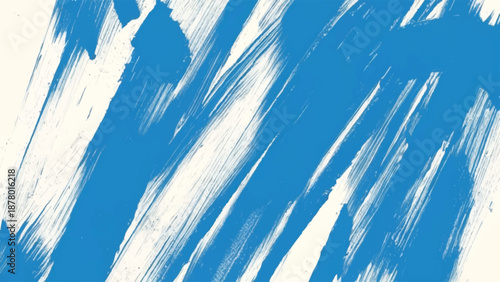 An abstract grunge landscape features blue paint splashes and light cloud patterns to create a natural summer sky design with a textured atmosphere