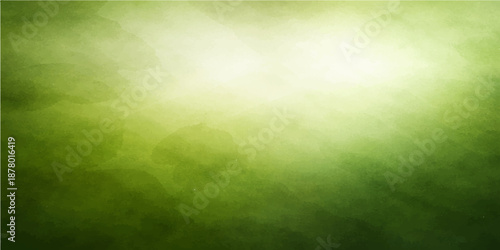 Aged vintage green grunge paper texture backdrop featuring a dark wall pattern with subtle spring nature light and clouds design