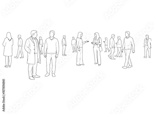 Human Figure Outline CAD Vector Icons for Architecture and Floor Plans