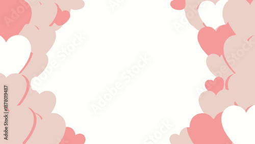 Romantic Heart Border Design Element for Love and Valentine's Day Celebrations - A Sweet Frame Background Graphic