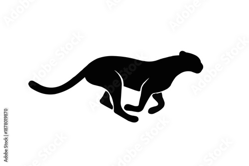 Isolated black vector illustration featuring the silhouette of a wild lion and a pet dog as mammal animal symbols of nature and wildlife