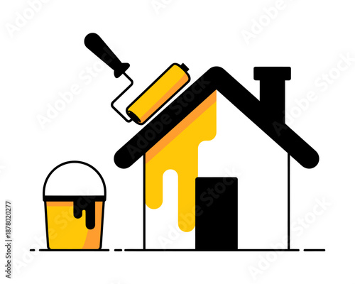 Painting House Illustration