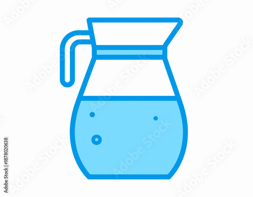 Refreshing Water Pitcher: A simplistic yet evocative image of a clear glass pitcher filled with refreshing water, ready to quench thirst, representing purity and clarity.
