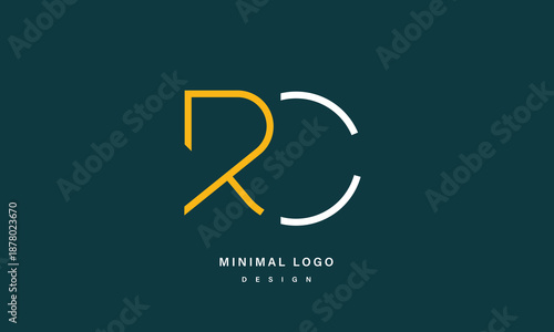 Letter RC Monogram Logo – Modern Circular Initial Lettermark Design
