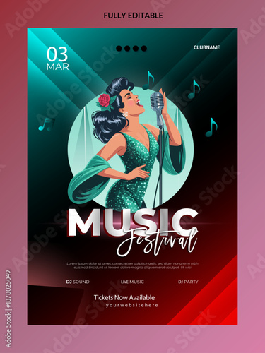 Event poster music flyer template