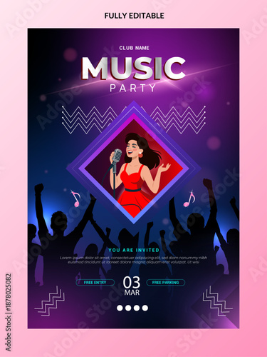 Event poster music flyer template