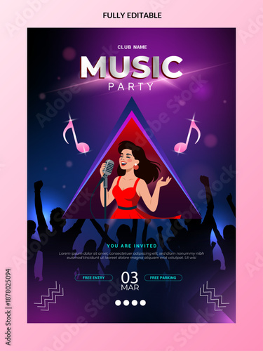 Event poster music flyer template
