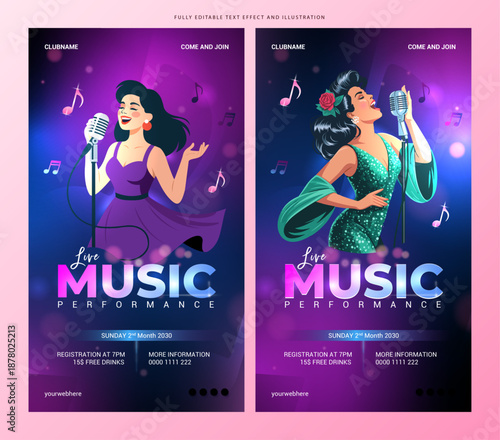 Event music social media story design template