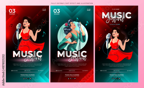 Event music social media story design template