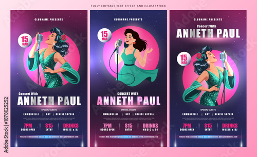 Event music social media story design template