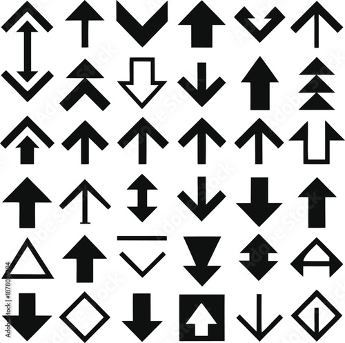 Free Download Flat Black Arrow Icons for Web and App - GFXLoad