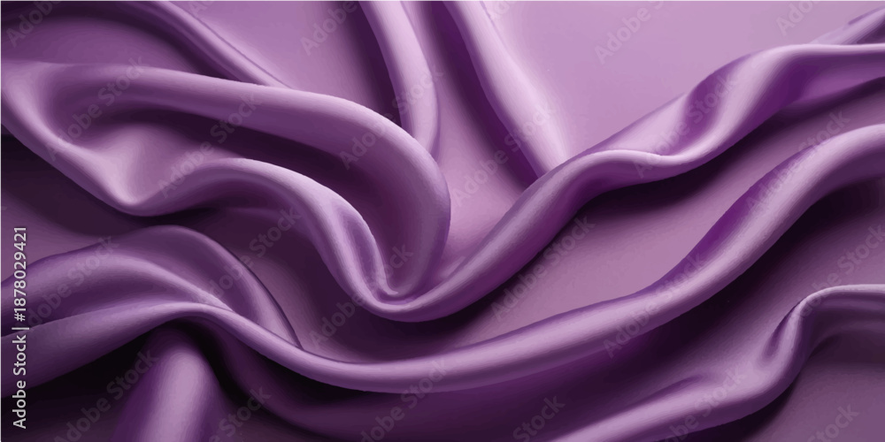 Obraz premium Elegant pink and purple silk satin fabric background with smooth luxury textures, soft shiny waves, and romantic violet drapes for a decorative textile backdrop