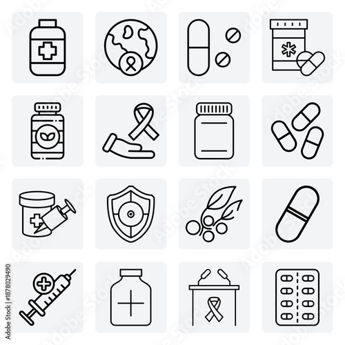 Medical Treatment And Oncology Care – Injections, Pills, And Medicine Jars For Healthcare And Pharmaceutical Designs