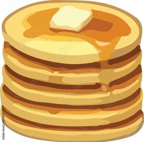 stack of pancakes with butter