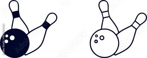 bowling ball and pins