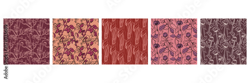 Fotografia Flower minimal seamless pattern
