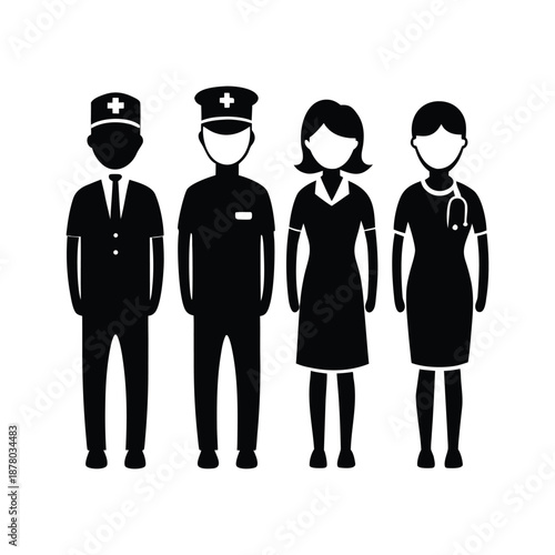 business people icon set