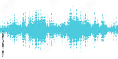 Abstract music background with a blue digital equalizer sound wave vector illustration showing a colorful audio frequency spectrum and electronic waveform technology design
