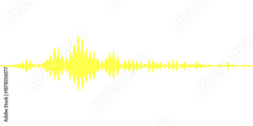 Vector illustration of a blue abstract background featuring a golden star and music equalizer sound wave pulses designed with a technology graph and nature grass elements