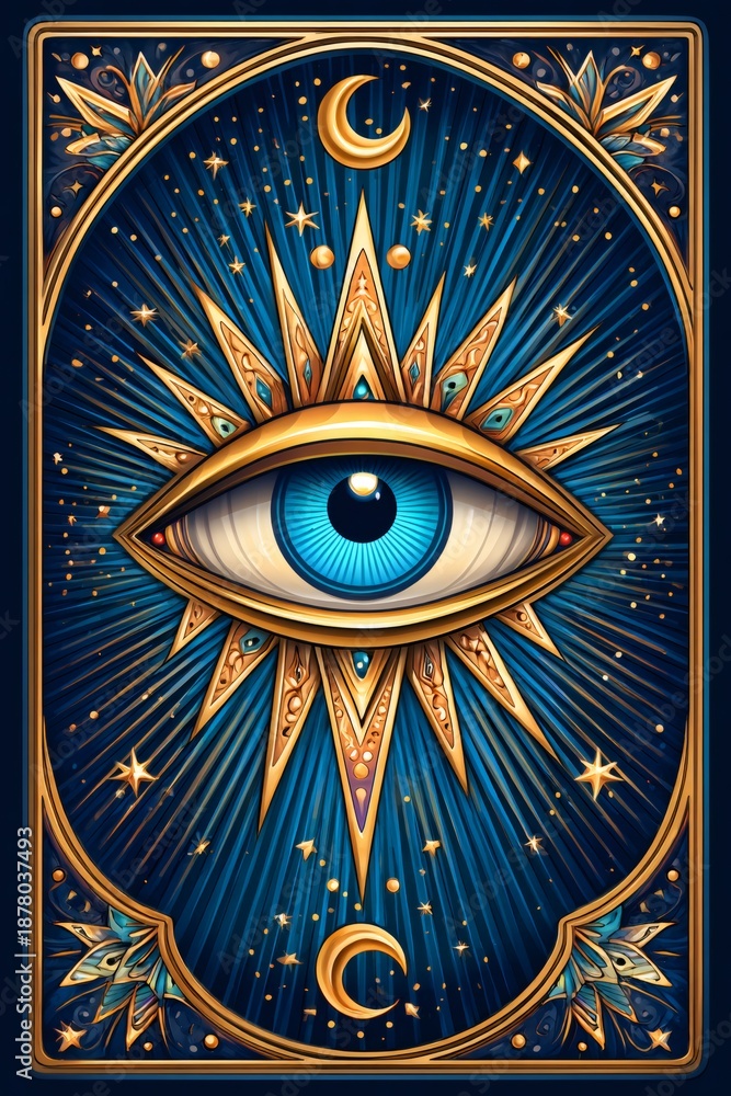 Obraz premium All seeing eye design symbolizing mysticism and spirituality