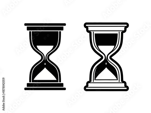 Black hourglass icons
