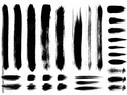 Black brush strokes and smudges