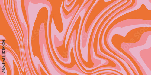 Psychedelic trippy y2k retro background swirl. Simple vector illustration. Groovy wave print. Vintage background. Psychedelic groovy spiral