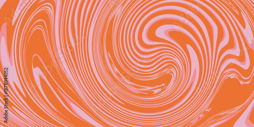 Psychedelic trippy y2k retro background swirl. Simple vector illustration. Groovy wave print. Vintage background. Psychedelic groovy spiral