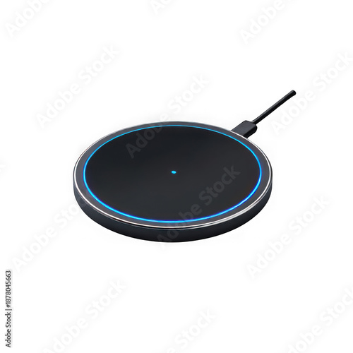 Wireless charging pad with blue indicator light