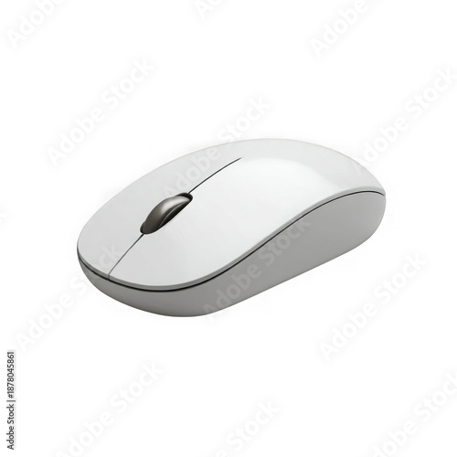 Modern wireless mouse in white