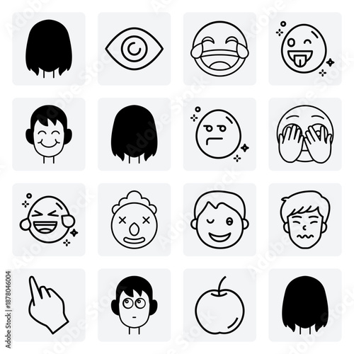 Expressive Characters And Faces For Conveying Specific Moods From Peeking With Curiosity To Savouring Delicious Food