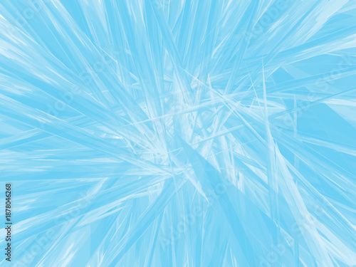 Abstract Blue Ice Crystal Background with Sharp Lines.