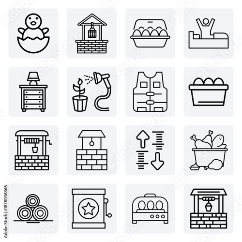 Poultry Farming And Egg Production – Chickens, Egg Warmers, And Transport Boxes For Agricultural Business Visuals