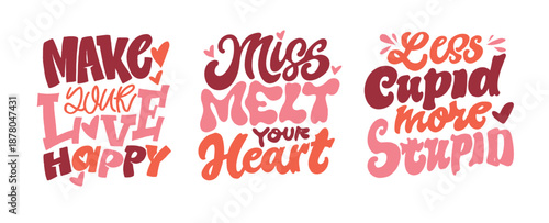 Valentine's Day core. Hand drawn doodle lettering quote about Love. Lettering for t-shirt design, mug print, bag print, clothes fashion. 100% hand drawn vector image.