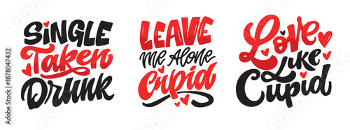 Valentine's Day core. Hand drawn doodle lettering quote about Love. Lettering for t-shirt design, mug print, bag print, clothes fashion. 100% hand drawn vector image.