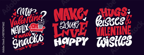 Valentine's Day core. Hand drawn doodle lettering quote about Love. Lettering for t-shirt design, mug print, bag print, clothes fashion. 100% hand drawn vector image.