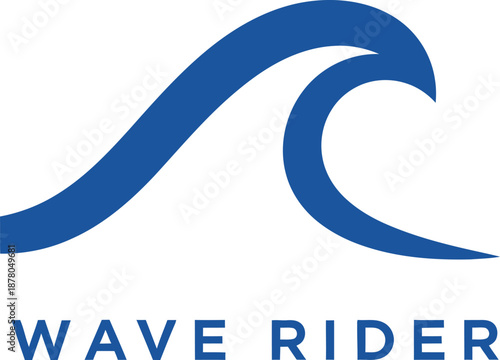 Wave Rider logo with blue wave.