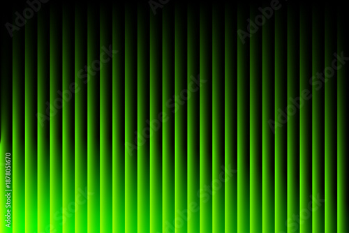 Bilde på lerret A vibrant green abstract background viewed from a straight-on perspective, featuring dynamic lines and shapes in a digital artwork environment