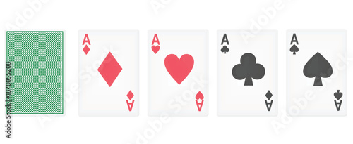 Four aces cards. vector illustration