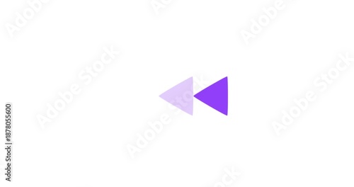 Fast forward sign moving forward 4k animation. fast forwarding button icon animation on transparent background
