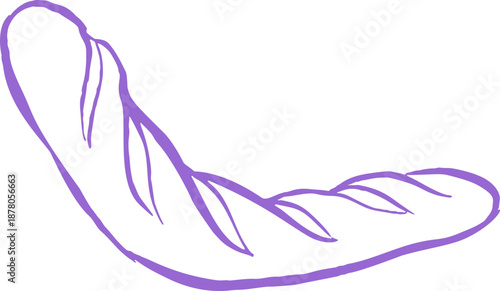 Doodle Baguette Hand Drawn