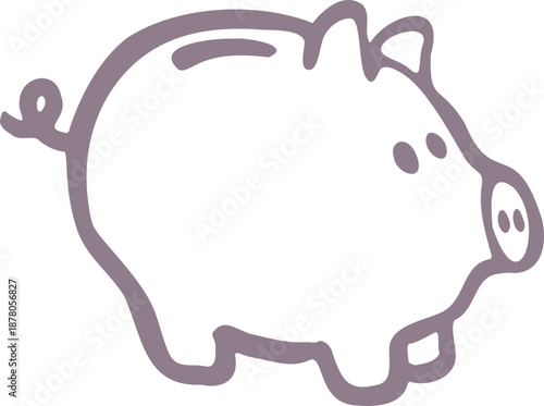 Hand Drawn Piggy Bank Doodle