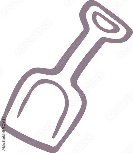 Hand Drawn Sand Shovel Doodle