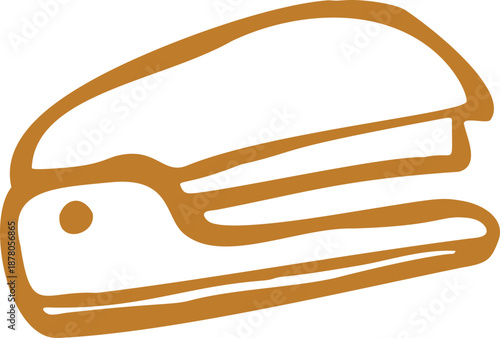 Stapler Doodle Hand Drawn