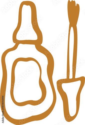 Nail Polish Hand Drawn Outline